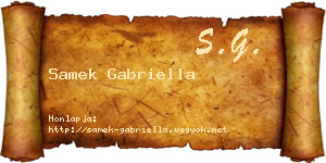 Samek Gabriella névjegykártya